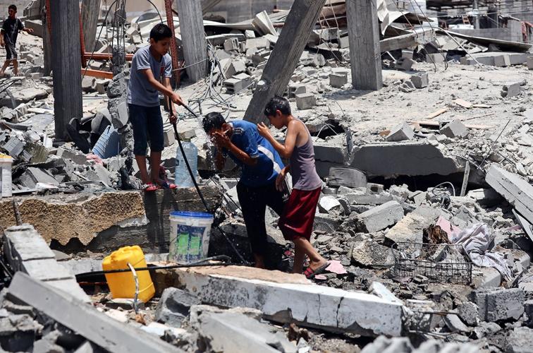 Children Wading Through Sewage Pools as Gaza Faces Severe Water System Damage from Israeli Attacks