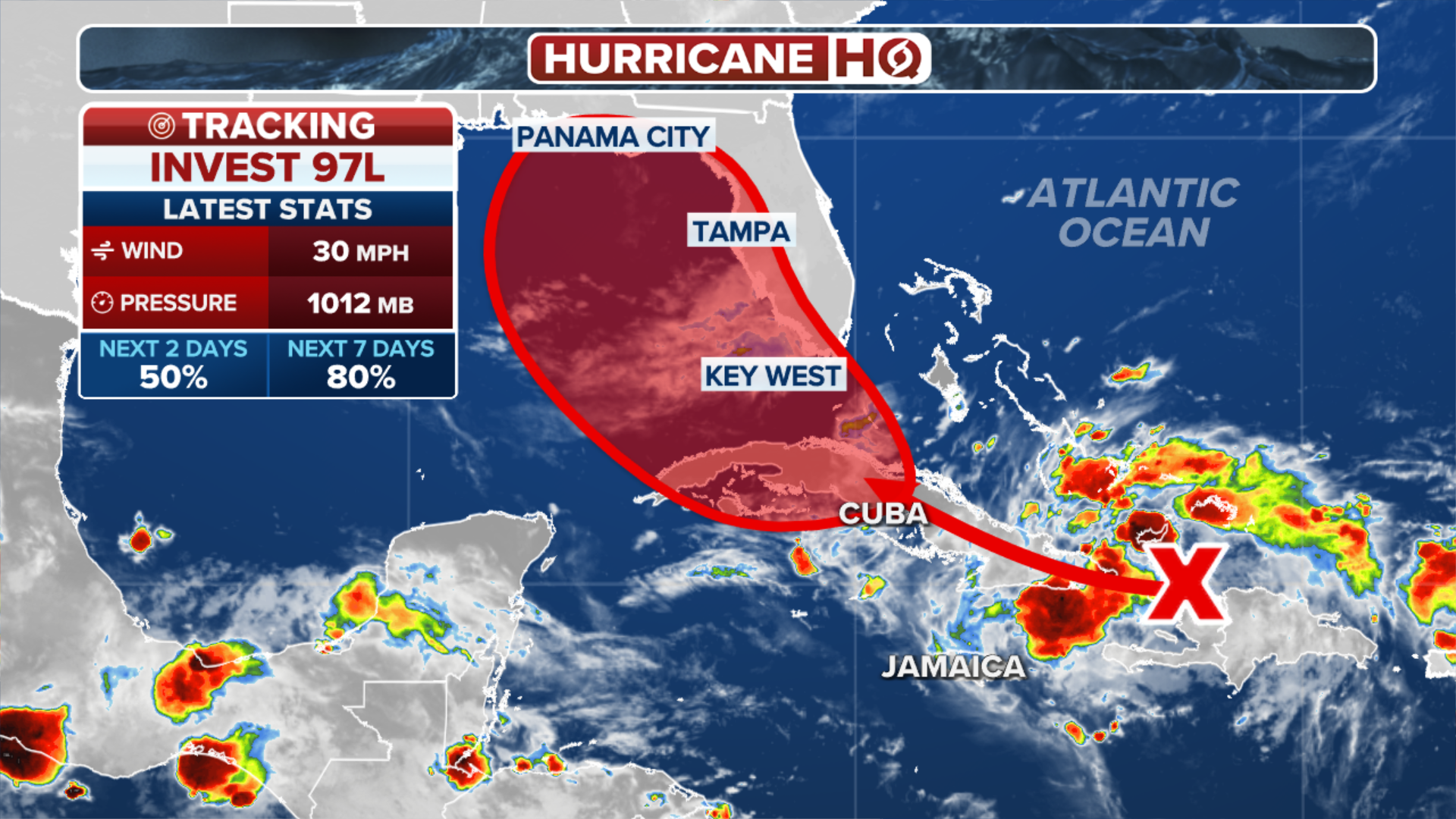 Tropical Wave Invest 97L Nears Southeastern Gulf with Potential to Become Tropical Storm Debby