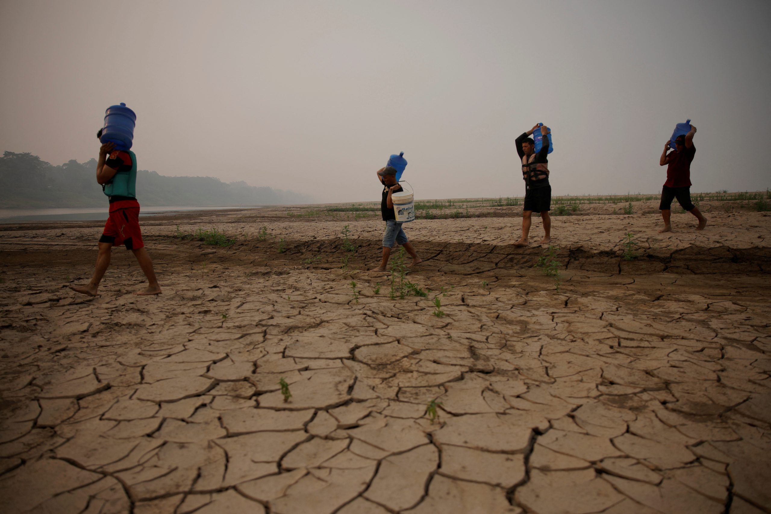 Facing Drought Challenges in the Amazon Fishermen Struggle with Low Water Levels and Food Scarcity