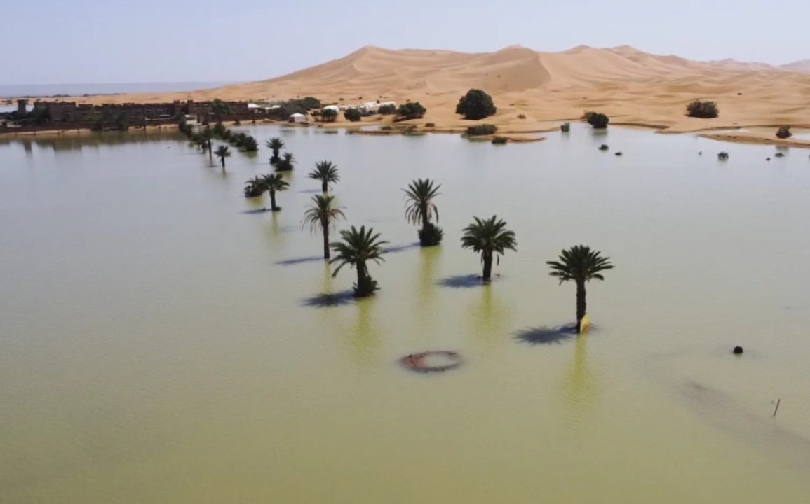 Rare Sahara Rainfall Transforms Desert into Blue Lagoons, Offering Relief Amid Long Drought